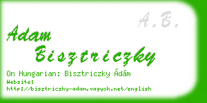 adam bisztriczky business card